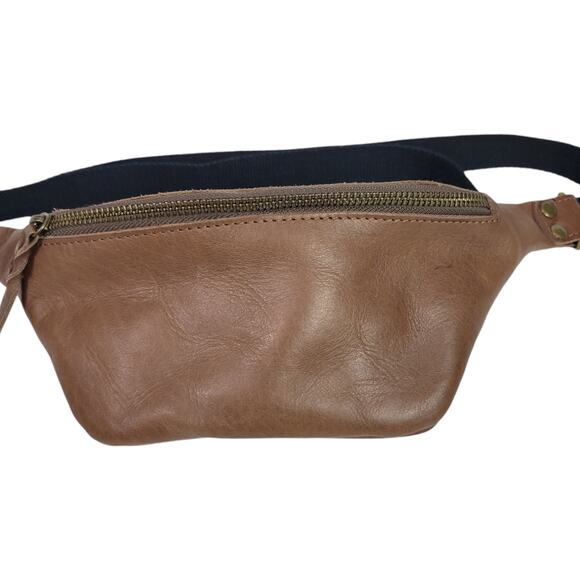 Sarep Rose Leather Fanny Pack Brown Bum Belt Waist Pouch Retro Sling Waist Bag - Picture 5 of 13